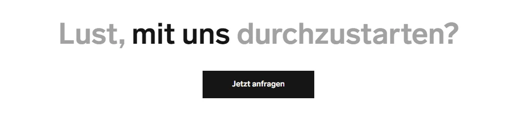 Screenshot: Beispiel für einen Call-to-Action (CTA) auf einer Website