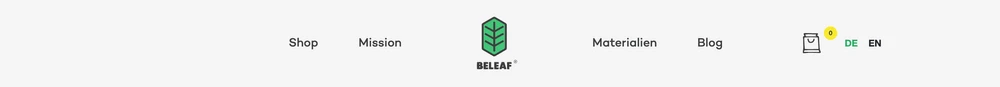 Screenshot: Header einer Website mit Logo und Hauptnavigation
