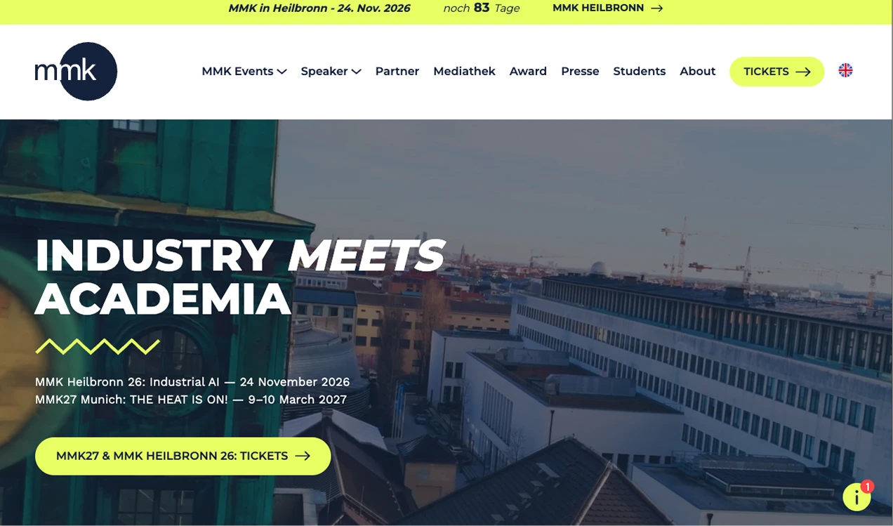 Industrie trifft Akademia in Heilbronn - Veranstaltung am 24. November 2026, modern gestaltete Stadtansicht.