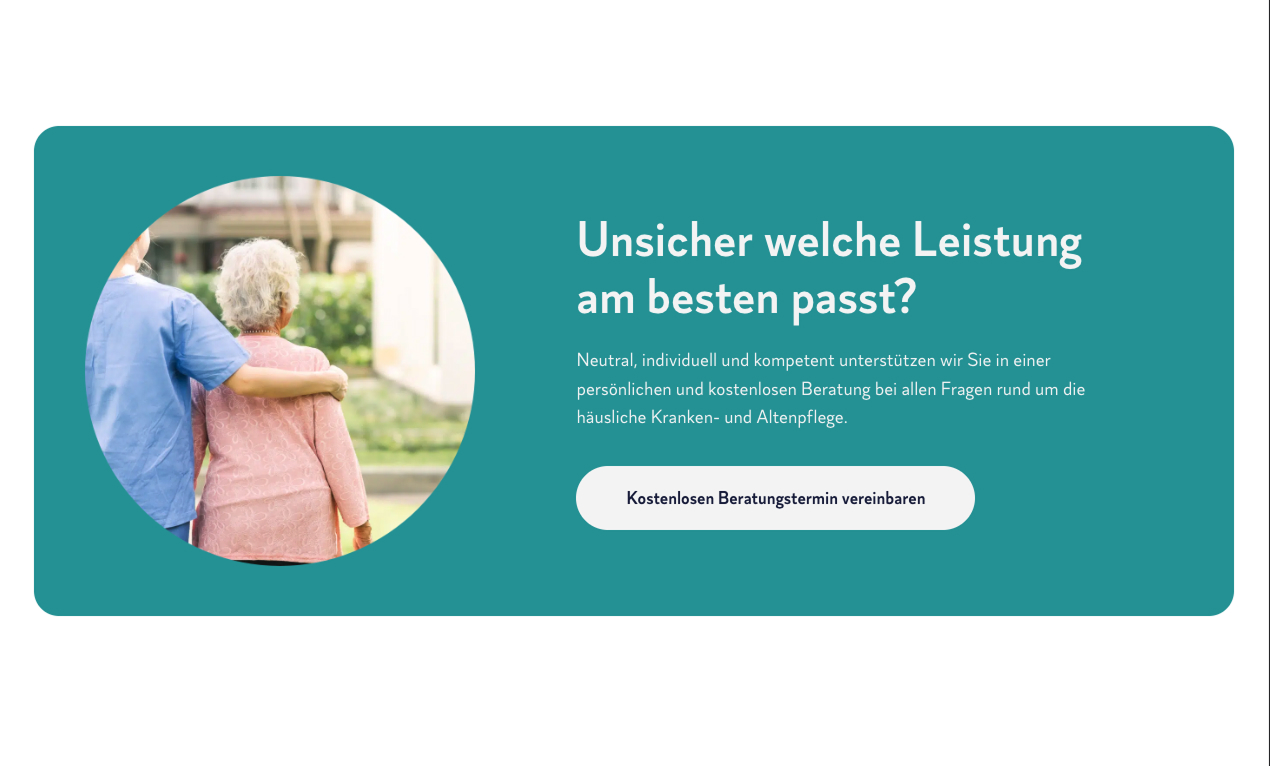 Beratung zur häuslichen Kranken- und Altenpflege mit Unterstützung einer Pflegekraft für Senioren.